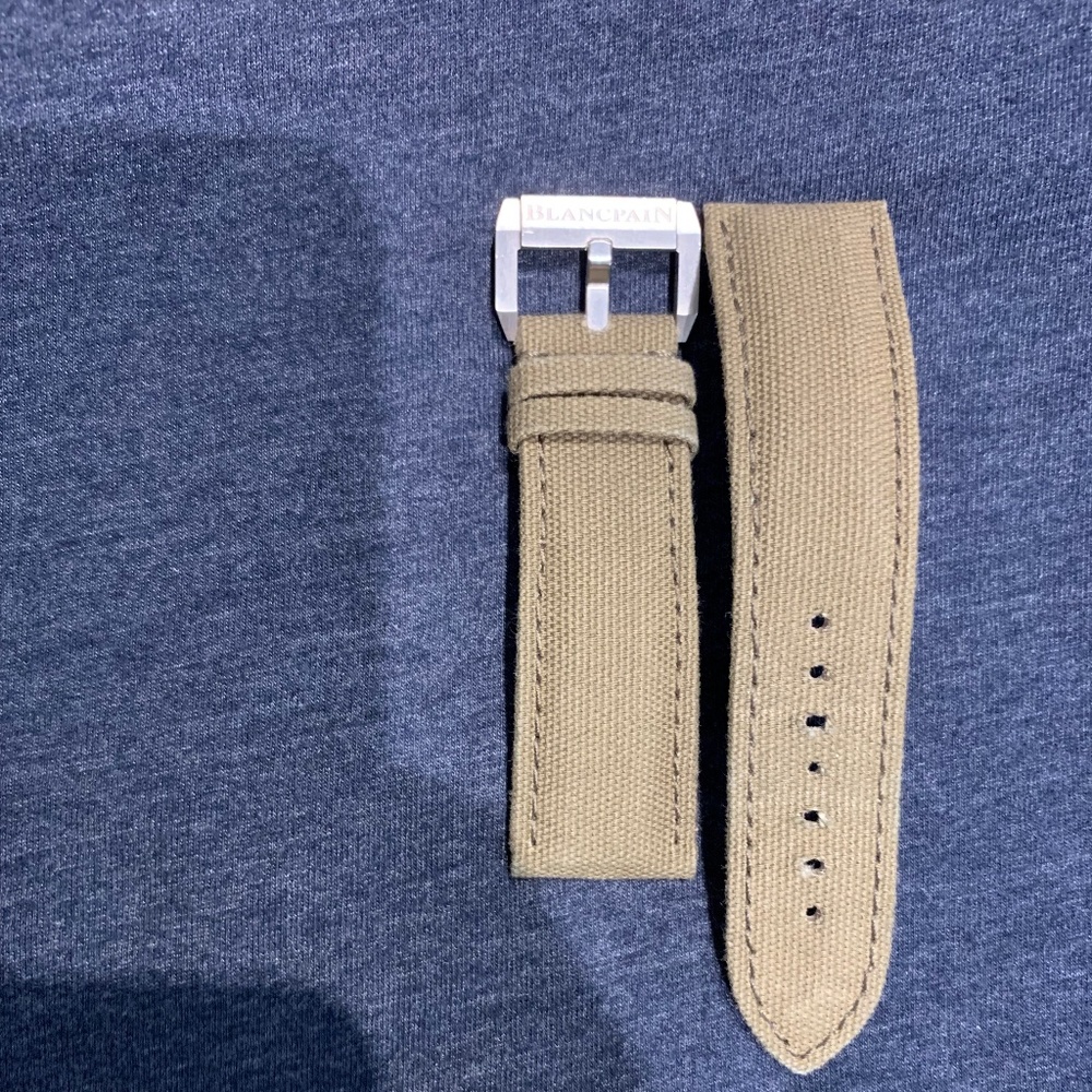 LNWOT Blancpain Canvas Strap, 23/20mm, Olive, OEM Buckle